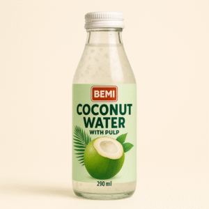 image Glass Bottle Coconut water with Pulp