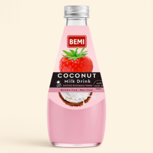 image BEMI Coconut Juice with Nata de Coco Strawberry