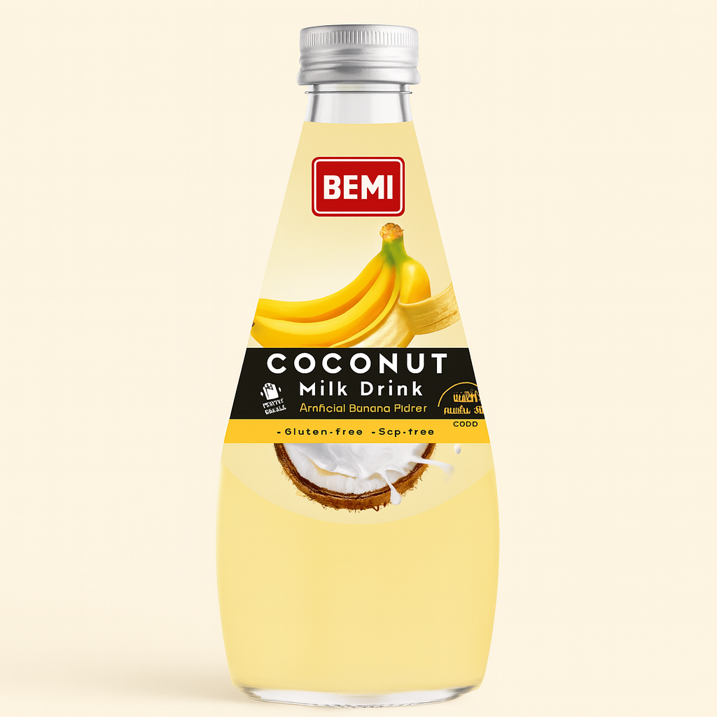 image BEMI Coconut Juice with Nata de Coco Banana