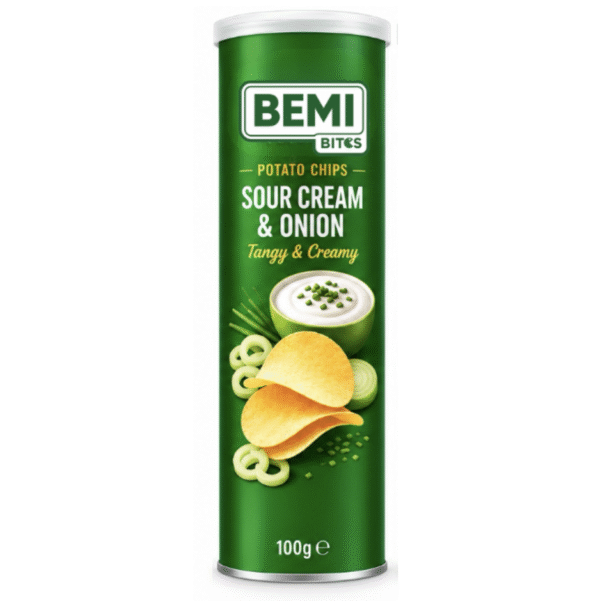 BEMI Bites Sour Cream & Onion Potato Chips – 100g